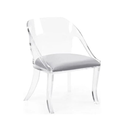 Chelsea House Williams Clear Acrylic Frame Armless Chair
