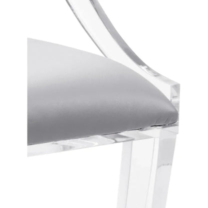 Williams Clear Acrylic Frame Armless Chair - LOOMLAN - Chelsea House - Dining Chairs