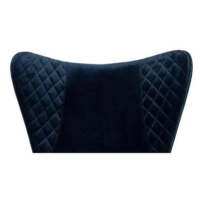 Wings Accent Chair Blue Velvet - Egg Chair - LOOMLAN - Sarreid - Accent Chairs