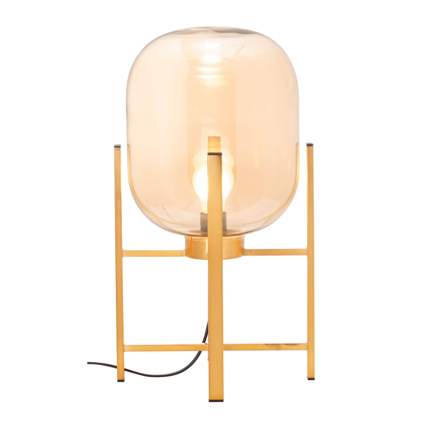 Wonderwall Table Lamp Gold - Sideboards and Things Brand_Zuo Modern, Color_Gold, Depth_10-20, Finish_Polished, Height_20-30, Materials_Glass, Materials_Metal, Metal Type_Steel, Product Type_Table Lamp, Width_10-20