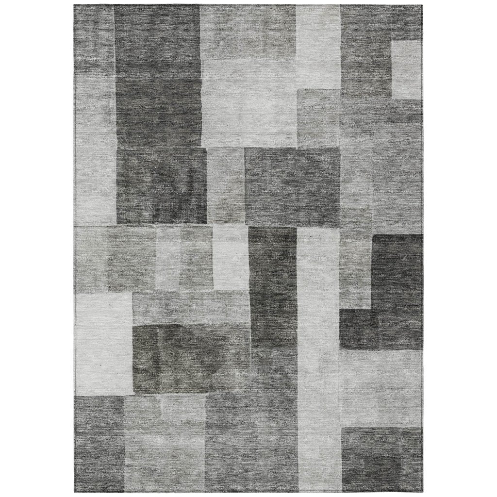 LOOMLAN Rugs Wovari Gray Washable Indoor-Outdoor Rug
