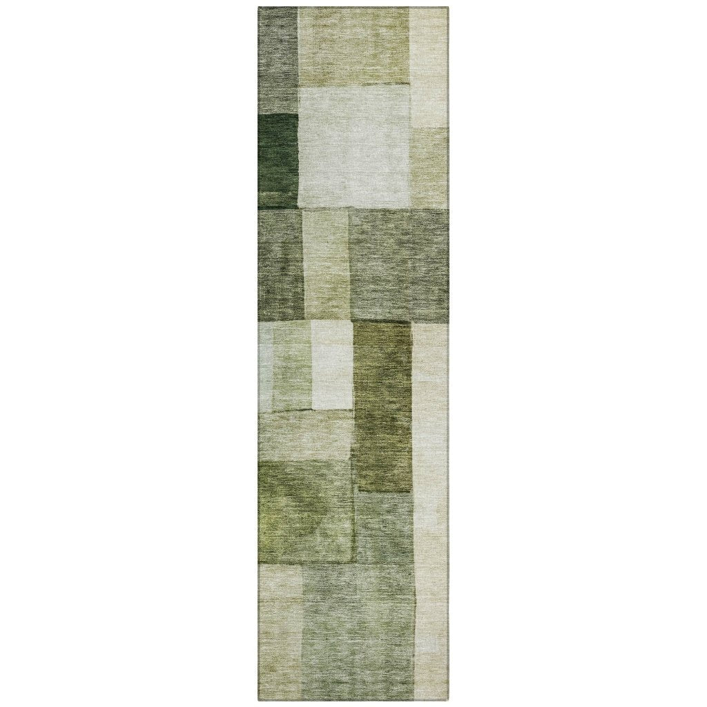 LOOMLAN Rugs Wovari Green Washable Indoor-Outdoor Rug