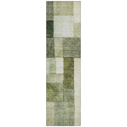 LOOMLAN Rugs Wovari Green Washable Indoor-Outdoor Rug