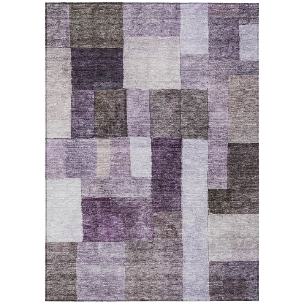 LOOMLAN Rugs Wovari Purple Washable Indoor-Outdoor Rug