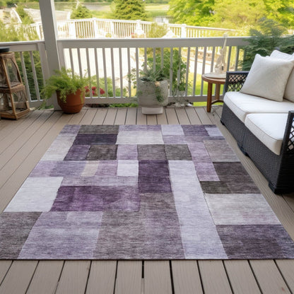 LOOMLAN Rugs Wovari Purple Washable Indoor-Outdoor Rug