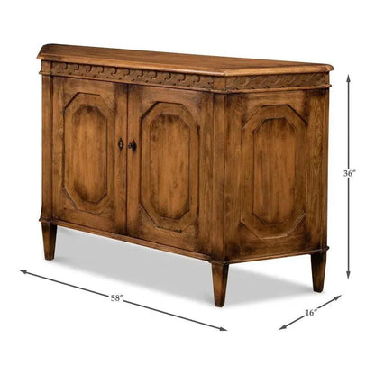 Wrenn Credenza Brown Cabinet for Living Room - LOOMLAN - Sarreid - Sideboards