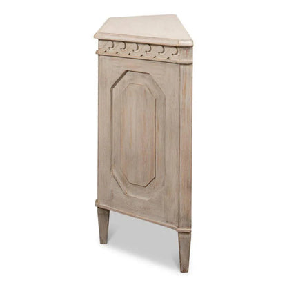 Wrenn Credenza Stone Grey Cabinet for Living Room - LOOMLAN - Sarreid - Sideboards