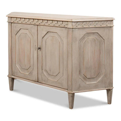 Wrenn Credenza Stone Grey Cabinet for Living Room - LOOMLAN - Sarreid - Sideboards