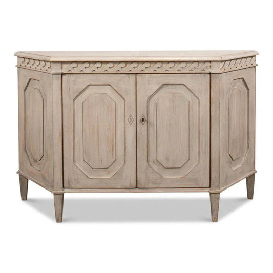 Sarreid Wrenn Credenza Stone Grey Cabinet for Living Room