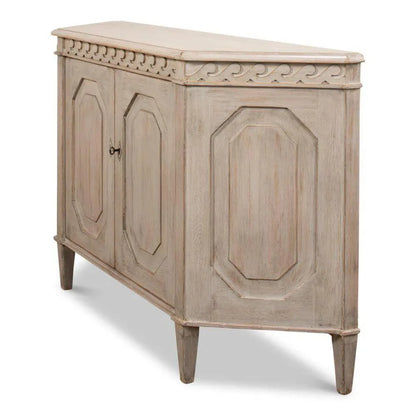 Wrenn Credenza Stone Grey Cabinet for Living Room - LOOMLAN - Sarreid - Sideboards