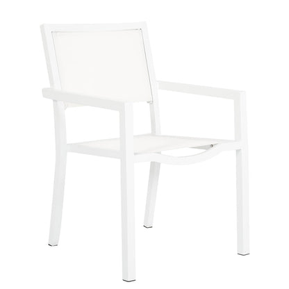 Naples Aluminum Made Stackable Sling Outdoor Dining Chair (Set of 2)