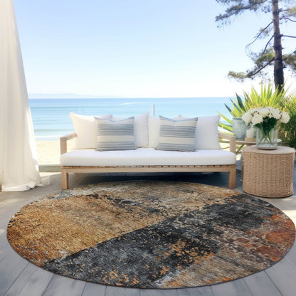 LOOMLAN Rugs Yasmineh Orange Washable Indoor-Outdoor Rug