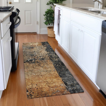 LOOMLAN Rugs Yasmineh Orange Washable Indoor-Outdoor Rug