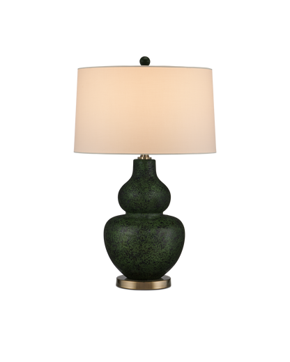 Kinnaird Ceramic and Metal Dark Green Table Lamp