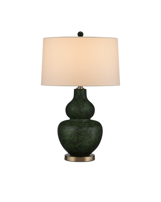 Kinnaird Ceramic and Metal Dark Green Table Lamp