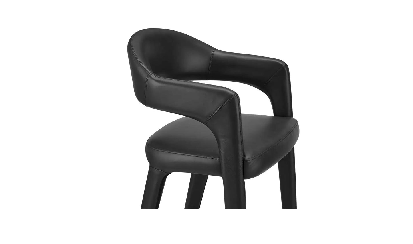 Martens Metal Frame Leather Counter Stool