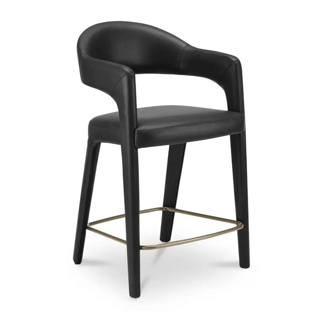 Martens Metal Frame Leather Counter Stool