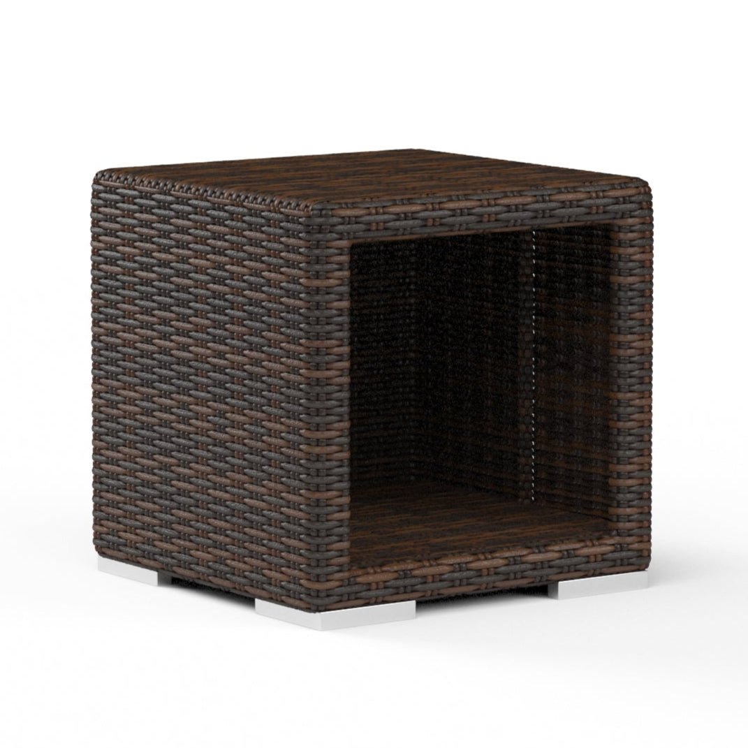 Montecito Resin Wicker Wrapped Outdoor End Table