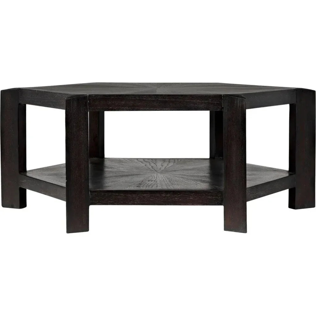 Noir Yuhuda Geometric Coffee Table With Storage