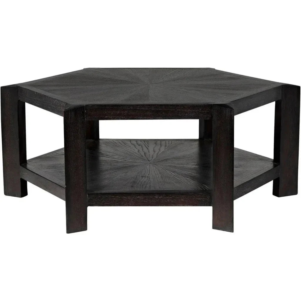 Noir Yuhuda Geometric Coffee Table With Storage