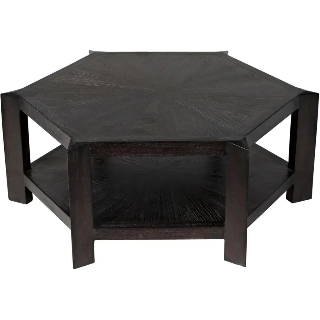 Noir Yuhuda Geometric Coffee Table With Storage