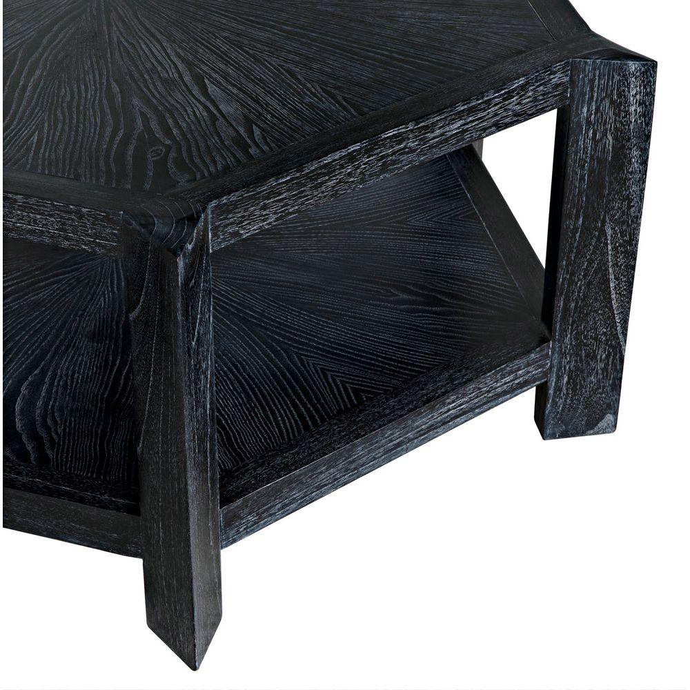 Noir Yuhuda Geometric Coffee Table With Storage