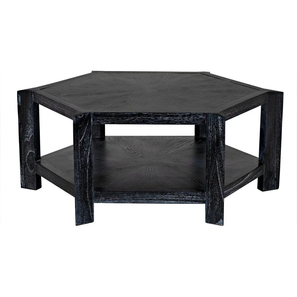 Noir Yuhuda Geometric Coffee Table With Storage