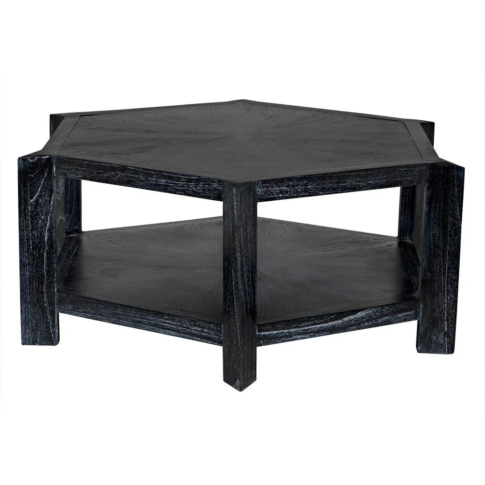 Noir Yuhuda Geometric Coffee Table With Storage