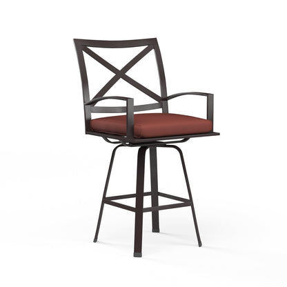 La Jolla Sunbrella Upholstered Swivel Outdoor Counter Stool