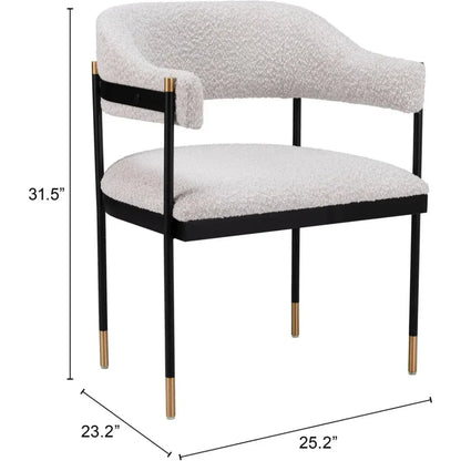 Zuo Modern Zadar Misty Gray Dining Arm Chair