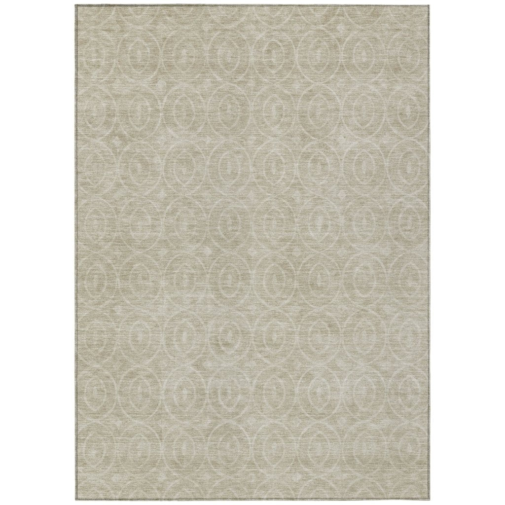 LOOMLAN Rugs Zafrine Beige Washable Indoor-Outdoor Rug