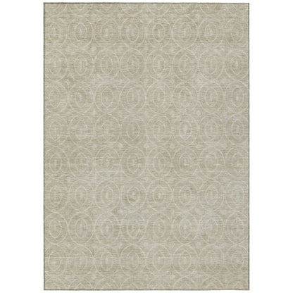 LOOMLAN Rugs Zafrine Beige Washable Indoor-Outdoor Rug