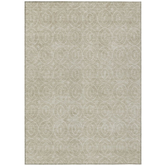 LOOMLAN Rugs Zafrine Beige Washable Indoor-Outdoor Rug