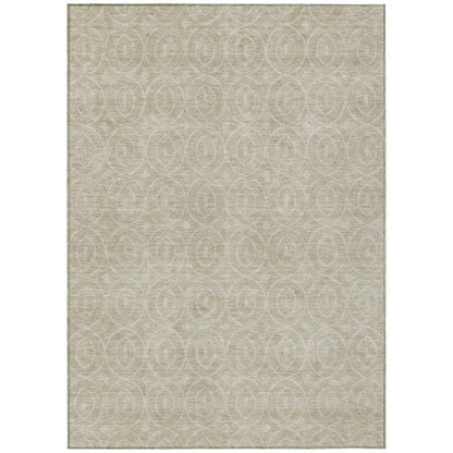 LOOMLAN Rugs Zafrine Beige Washable Indoor-Outdoor Rug