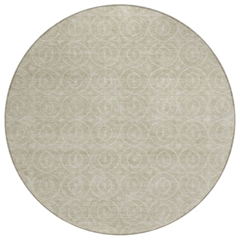 LOOMLAN Rugs Zafrine Beige Washable Indoor-Outdoor Rug