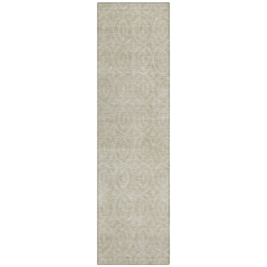 LOOMLAN Rugs Zafrine Beige Washable Indoor-Outdoor Rug
