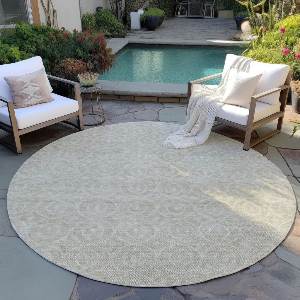 LOOMLAN Rugs Zafrine Beige Washable Indoor-Outdoor Rug