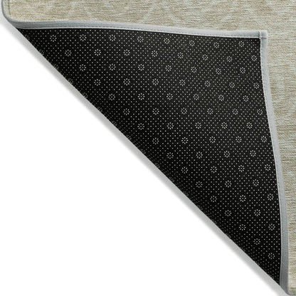 LOOMLAN Rugs Zafrine Beige Washable Indoor-Outdoor Rug