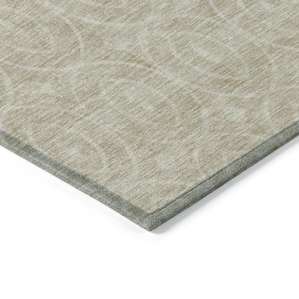 LOOMLAN Rugs Zafrine Beige Washable Indoor-Outdoor Rug