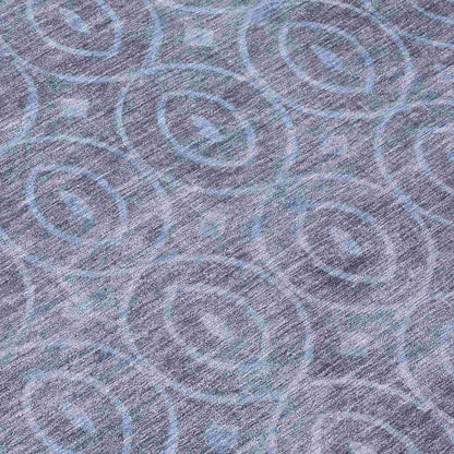 LOOMLAN Rugs Zafrine Denim Washable Indoor-Outdoor Rug