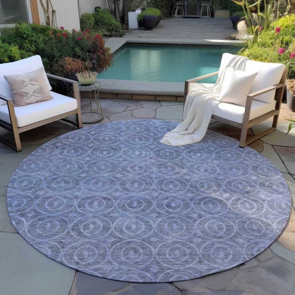 LOOMLAN Rugs Zafrine Denim Washable Indoor-Outdoor Rug