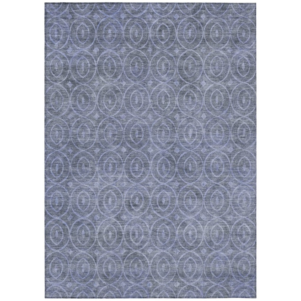 LOOMLAN Rugs Zafrine Denim Washable Indoor-Outdoor Rug