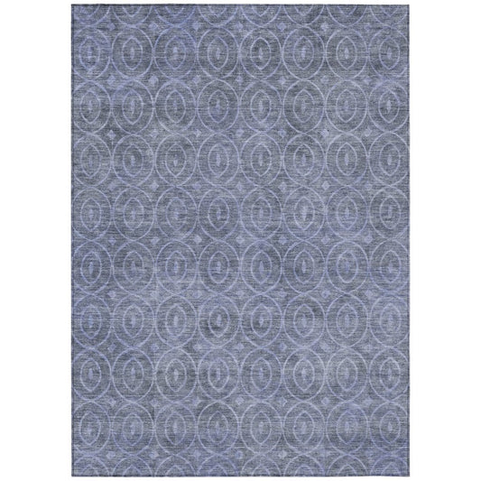 LOOMLAN Rugs Zafrine Denim Washable Indoor-Outdoor Rug
