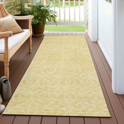 Zafrine Gold Washable Indoor - Outdoor Rug - LOOMLAN - LOOMLAN Rugs - Outdoor Rugs