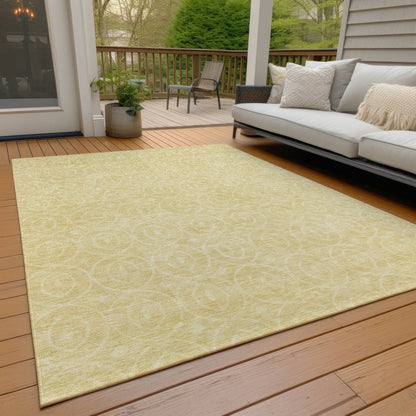 Zafrine Gold Washable Indoor - Outdoor Rug - LOOMLAN - LOOMLAN Rugs - Outdoor Rugs
