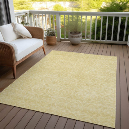Zafrine Gold Washable Indoor - Outdoor Rug - LOOMLAN - LOOMLAN Rugs - Outdoor Rugs