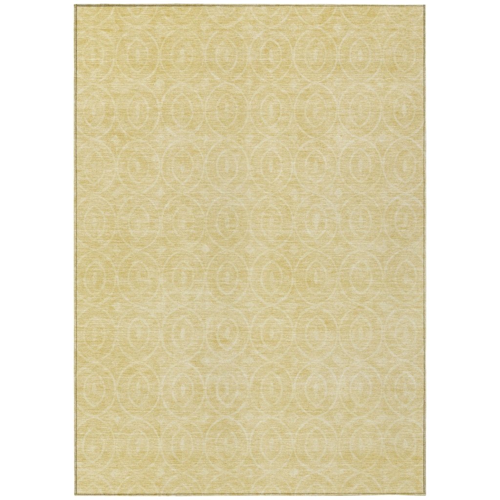 Zafrine Gold Washable Indoor - Outdoor Rug - LOOMLAN - LOOMLAN Rugs - Outdoor Rugs