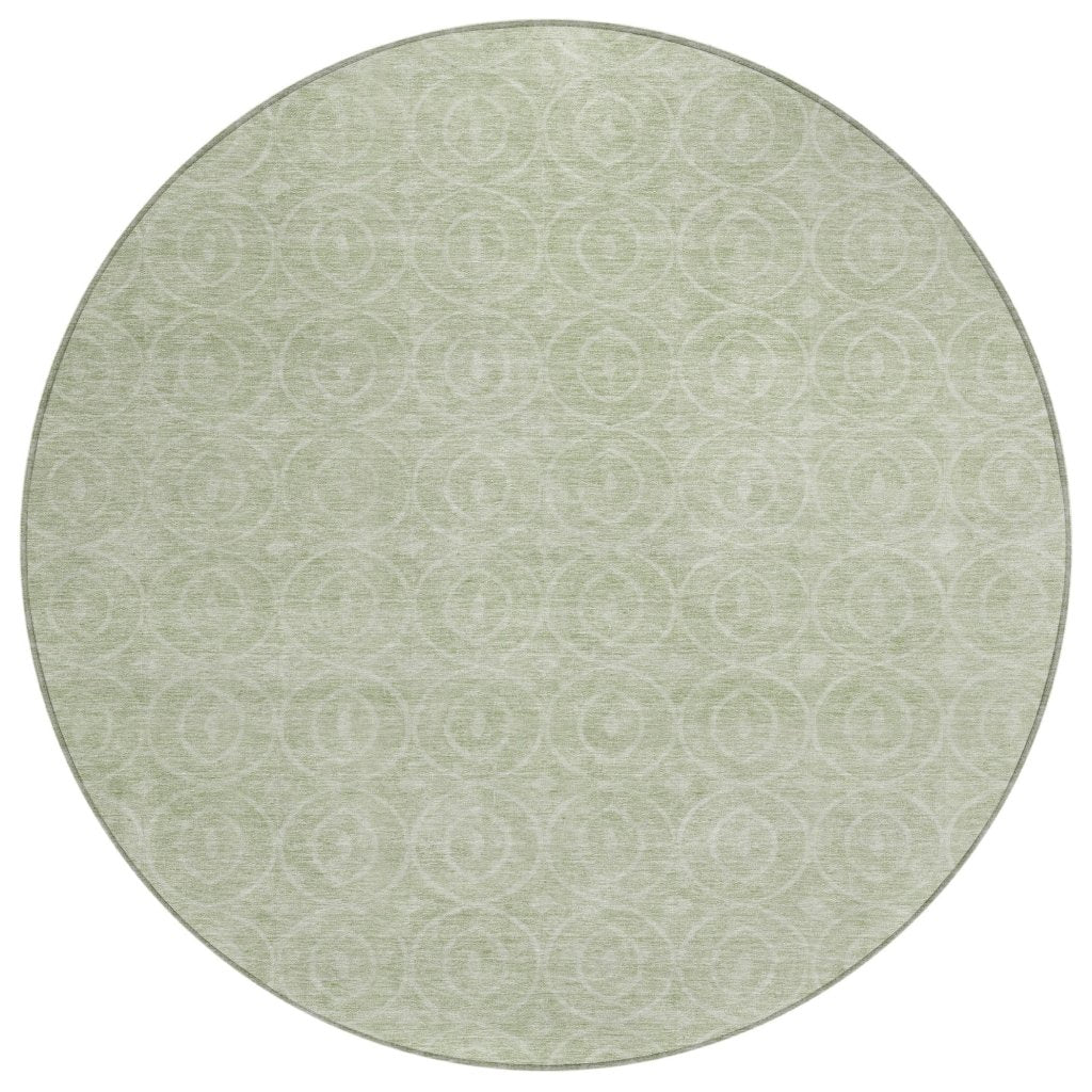 LOOMLAN Rugs Zafrine Green Washable Indoor-Outdoor Rug