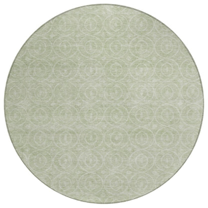 LOOMLAN Rugs Zafrine Green Washable Indoor-Outdoor Rug