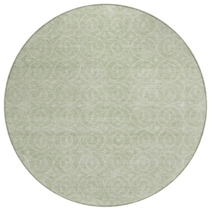 LOOMLAN Rugs Zafrine Green Washable Indoor-Outdoor Rug